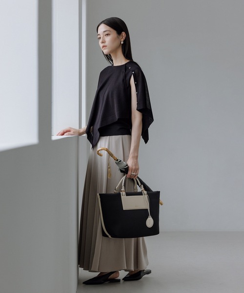 E'POR(エポール)の「【E'POR】BOAT BAG Medium+/A4対応・撥水・軽量・一部WEB限定カラー・26AW新型(ハンドバッグ・レディース・ダークブラウン/ブラック系その他/ブラック/ベージュ・FREE)」の6枚目の写真