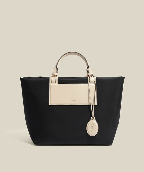 E'POR(エポール)の「【E'POR】BOAT BAG Medium+/A4対応・撥水・軽量・一部WEB限定カラー・26AW新型(ハンドバッグ・レディース・ダークブラウン/ブラック系その他/ブラック/ベージュ・FREE)」の8枚目の写真