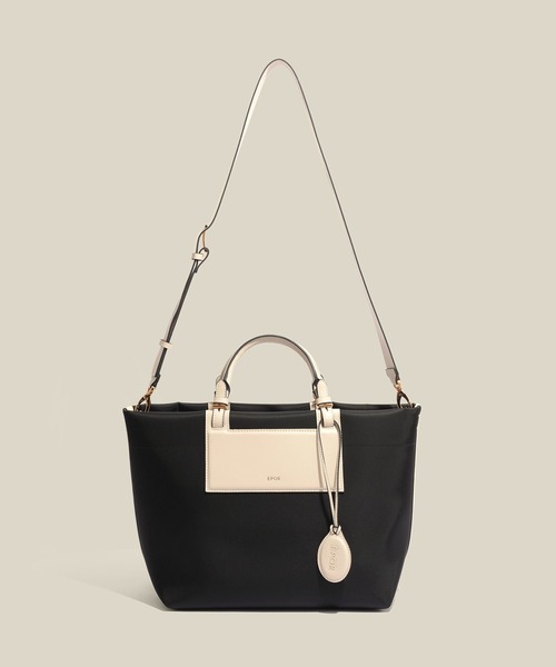 E'POR(エポール)の「【E'POR】BOAT BAG Medium+/A4対応・撥水・軽量・一部WEB限定カラー・26AW新型(ハンドバッグ・レディース・ダークブラウン/ブラック系その他/ブラック/ベージュ・FREE)」の11枚目の写真