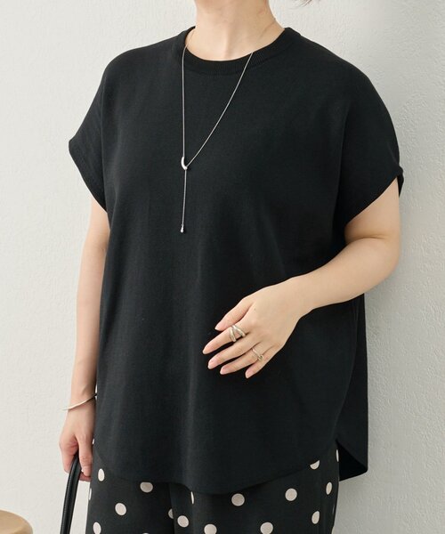 BEARDSLEY(ビアズリー)の「ゆったりニットプルオーバー(ニット/セーター・レディース・パープル/ブラック/ベージュ・FREE)」の1枚目の写真