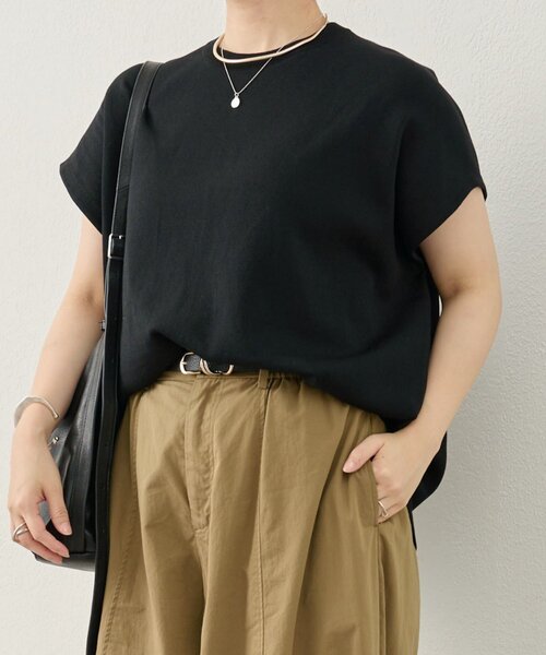 BEARDSLEY(ビアズリー)の「ゆったりニットプルオーバー(ニット/セーター・レディース・パープル/ブラック/ベージュ・FREE)」の6枚目の写真