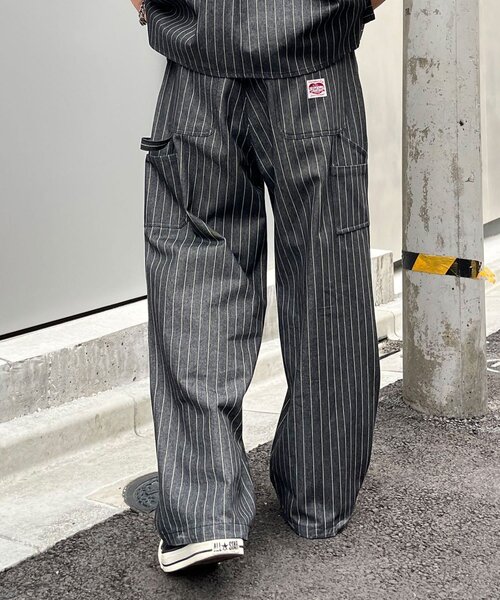 CIAOPANIC(チャオパニック)の「ストライプデニムダブルニーパンツ(デニムパンツ・メンズ・ブラック/インディゴブルー・LARGE/MEDIUM)」の13枚目の写真