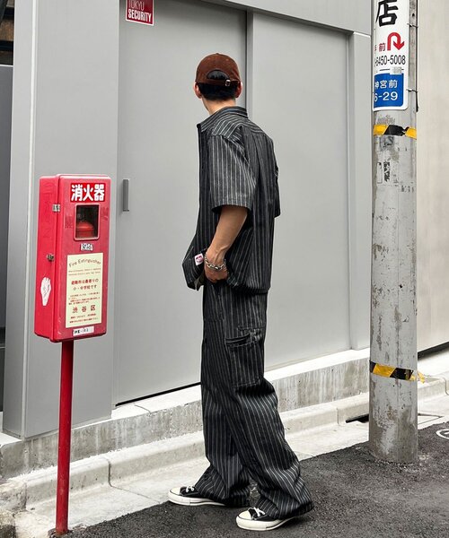 CIAOPANIC(チャオパニック)の「ストライプデニムダブルニーパンツ(デニムパンツ・メンズ・ブラック/インディゴブルー・LARGE/MEDIUM)」の15枚目の写真