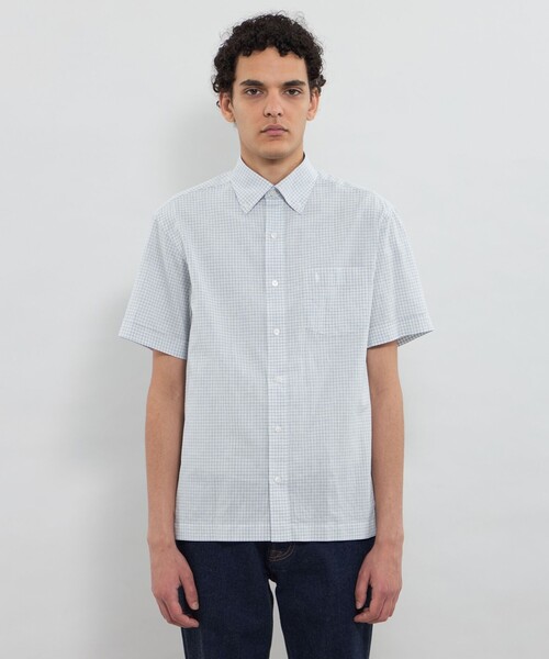 MACKINTOSH LONDON(マッキントッシュ ロンドン)の「マイクロチェックコットンリネンハーフボタンダウンシャツ(シャツ/ブラウス・メンズ・ブルー系その他4・XL/L/M)」の10枚目の写真