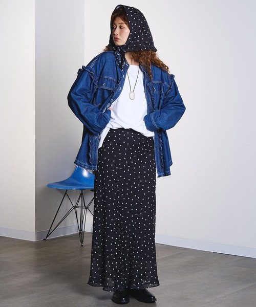 ROSE BUD(ローズバッド)の「PRINTED SCARF(バンダナ/スカーフ・レディース・ブラック/バーガンディー/ベージュ・ONE SIZE)」の13枚目の写真