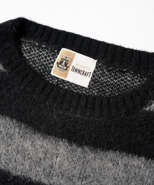 TOWNCRAFT(タウンクラフト)の「TOWNCRAFT / タウンクラフト MOHAIIR JAQUARD BORDER CREW モヘア ジャガード ボーダークルーネック(ニット/セーター・メンズ・ホワイト/グレー/レッド・SMALL/LARGE/MEDIUM)」の11枚目の写真