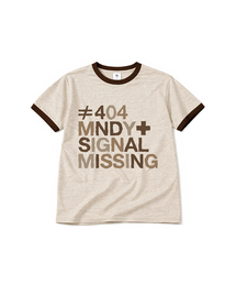404 MNDY リンガー半袖Tシャツ