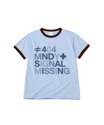 404 MNDY リンガー半袖Tシャツ
