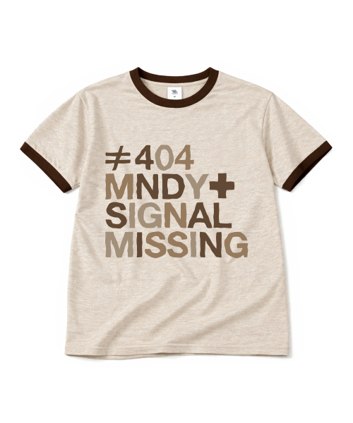 MILLION DAY(ミリオンデイ)の「404 MNDY リンガー半袖Tシャツ(Tシャツ/カットソー・レディース・バーガンディー/クリーム/ライトグレー/スカイブルー・MEDIUM/LARGE)」の7枚目の写真