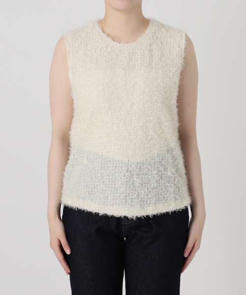 TEAK(ティーク)の「TEAK/ティーク SLOBE別注 シャギーTOPS(その他トップス・レディース・アイボリー/ブラック・FREE)」の18枚目の写真