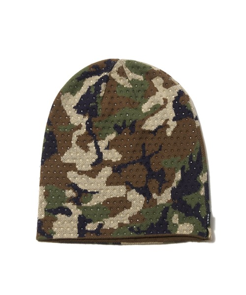 happy99 迷彩　ビーニー RHINESTONE SINGLE BEANIE（ニットキャップ/ビーニー）｜AFB