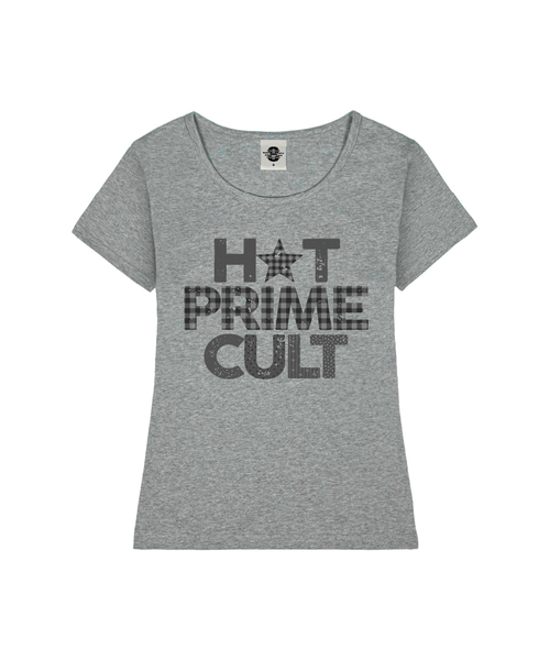 PRIMATE(プライメイト)の「CHECK RUSTEE レディース Uネックスリムフィット半袖Tシャツ 5 COLORS(Tシャツ/カットソー・レディース・ピンク/ブラック/ネイビー/ホワイト/ミックスグレー・MEDIUM/SMALL)」の3枚目の写真
