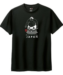 NIPOP（ニポップ）の「NIPOP（ニポップ） 半袖Tシャツ 力士 相撲 ロゴ イラスト プリント インバウンド お土産 カットソー メンズ ユニセックス（Tシャツ/カットソー）」