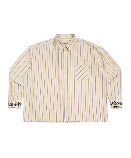 NIGHTWORKDEPT(ナイトワークデプト)の「Oversized Archive Stripe Shirt_Yellow(シャツ/ブラウス・レディース・その他・SMALL)」の1枚目の写真