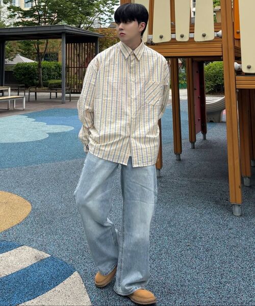 NIGHTWORKDEPT(ナイトワークデプト)の「Oversized Archive Stripe Shirt_Yellow(シャツ/ブラウス・レディース・その他・SMALL)」の5枚目の写真