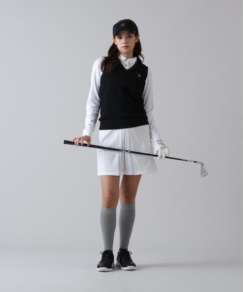 St ANDREWS（セントアンドリュース）の「【吸水速乾】【UVカット】ＳＡロゴジャガード長袖シャツ（ポロシャツ・レディース・ブラック/ホワイト/レッド・L/M/S）」の20枚目の写真