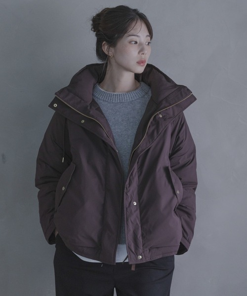 URBAN RESEARCH Sonny Label（アーバンリサーチサニーレーベル）の「撥水2WAYフーディスタンドダウンコート（ダウンジャケット/コート・レディース・ブラック/アイボリー/ブラウン・FREE）」の5枚目の写真