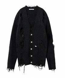 JOHN LAWRENCE SULLIVAN（ジョンローレンスサリバン）の「DAMAGED RIB KNIT CARDIGAN（ニット/セーター）」