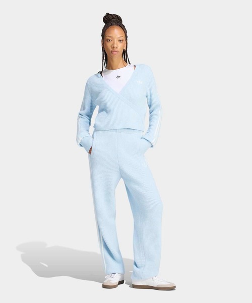 adidas(アディダス)の「アディルナ シーズン2 x ジェニー ニット ラップアラウンド カーディガン / アディダスオリジナルス adidas Originals(カーディガン/ボレロ・レディース・ブルー・MEDIUM/SMALL/X-SMALL/XX-LARGE/LARGE/X-LARGE)」の5枚目の写真