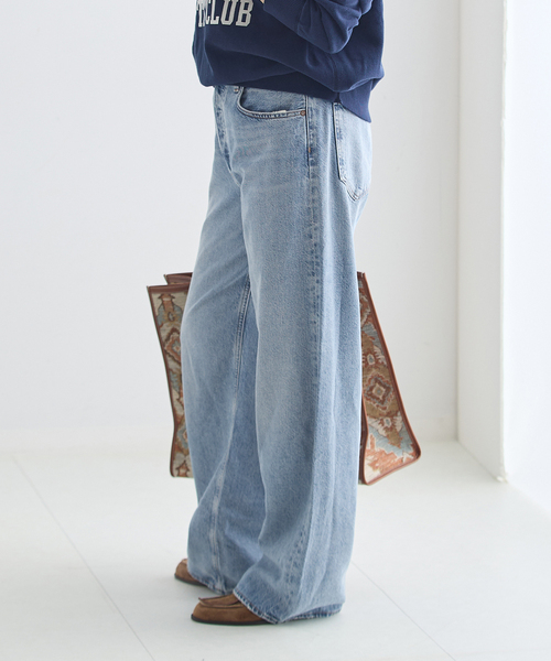 AGOLDE(エーゴールドイー)の「AGOLDE/エーゴールドイー LOW SLUNG BAGGY IN RESET デニムパンツ(デニムパンツ・レディース・ブルー・26/25/24)」の5枚目の写真