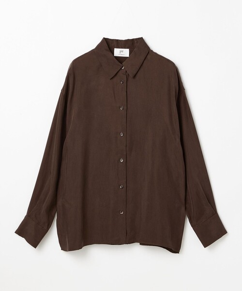 1er Arrondissement(プルミエアロンディスモン)の「キュプラフィブリルレギュラーカラーシャツ(シャツ/ブラウス・レディース・ブラック/ブラウン/グレイッシュベージュ・38/36)」の22枚目の写真