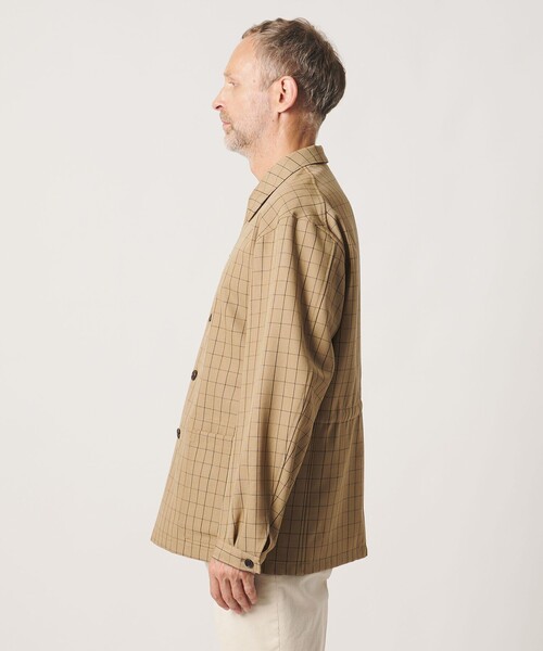 UNITED ARROWS(ユナイテッドアローズ)の「<SOVEREIGN>ウィンドウペン シャツ カバーオール(カバーオール・メンズ・ベージュ・S/M/L)」の6枚目の写真