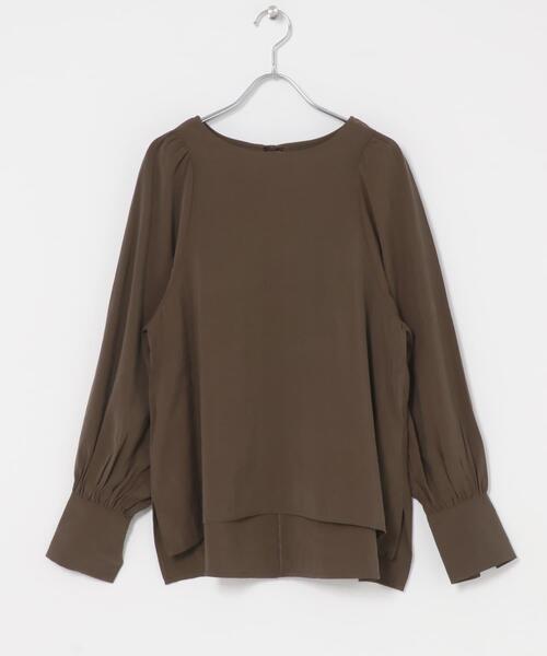 URBAN RESEARCH ROSSO WOMEN(アーバンリサーチ ロッソ)の「『WEB/一部店舗限定』ギャザーショルダーバックリボンブラウス(シャツ/ブラウス・レディース・ブラウン/オフホワイト/ネイビー・FREE)」の20枚目の写真