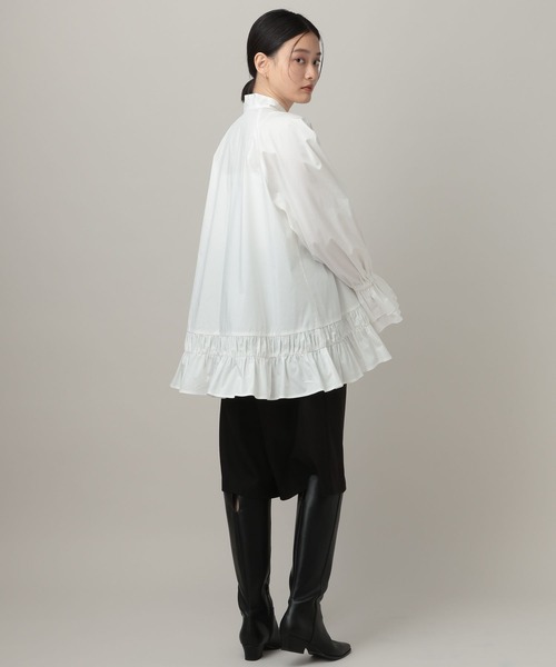 A part by(アパートバイ)の「ギャザーフリルボウタイブラウス(シャツ/ブラウス・レディース・ホワイト/ブルー・FREE)」の6枚目の写真