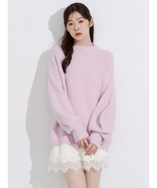 MERCURYDUO(マーキュリーデュオ)の「ニット×ヘムレースペチセット(ワンピース・レディース・チャコールグレー/アイボリー/ピンク・FREE)」の14枚目の写真