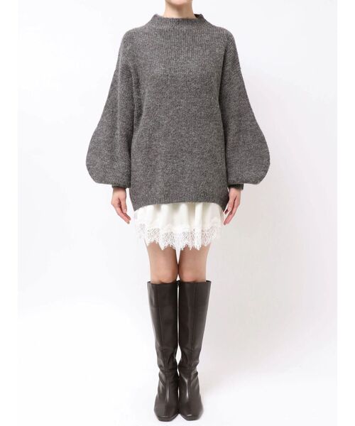 MERCURYDUO(マーキュリーデュオ)の「ニット×ヘムレースペチセット(ワンピース・レディース・チャコールグレー/アイボリー/ピンク・FREE)」の22枚目の写真