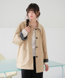 リバーシブルハーフコート(BEIGE)_両面着用