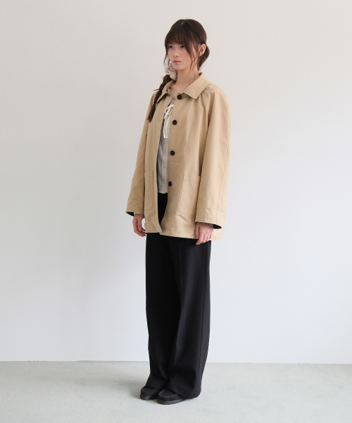 MOUI(モウイ)の「リバーシブルハーフコート(BEIGE)_両面着用(トレンチコート・レディース・ベージュ・FREE)」の6枚目の写真