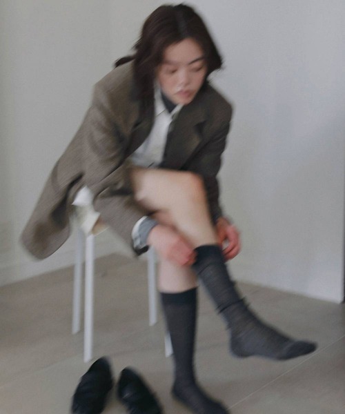 anuke(アンヌーク)の「【anuke/アンヌーク】Herringbone Wool Jacket/ヘリンボーンウールジャケット(テーラードジャケット・レディース・ベージュ/チャコールグレー・36/38)」の20枚目の写真