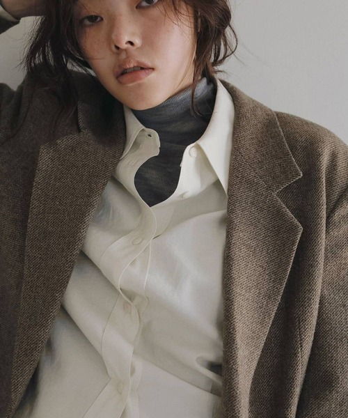 anuke(アンヌーク)の「【anuke/アンヌーク】Herringbone Wool Jacket/ヘリンボーンウールジャケット(テーラードジャケット・レディース・ベージュ/チャコールグレー・36/38)」の22枚目の写真