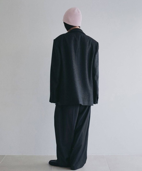 anuke(アンヌーク)の「【anuke/アンヌーク】Herringbone Wool Jacket/ヘリンボーンウールジャケット(テーラードジャケット・レディース・ベージュ/チャコールグレー・36/38)」の14枚目の写真