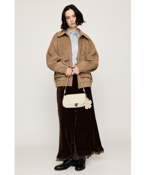 SLY（スライ）の「LIMITED ITEM　F/SUEDE ZIP UP BZ フェイクスエードジップアップブルゾン 秋服 冬服（ブルゾン・レディース・ダークブラウン/ライトブラウン/ベージュ・FREE）」の12枚目の写真