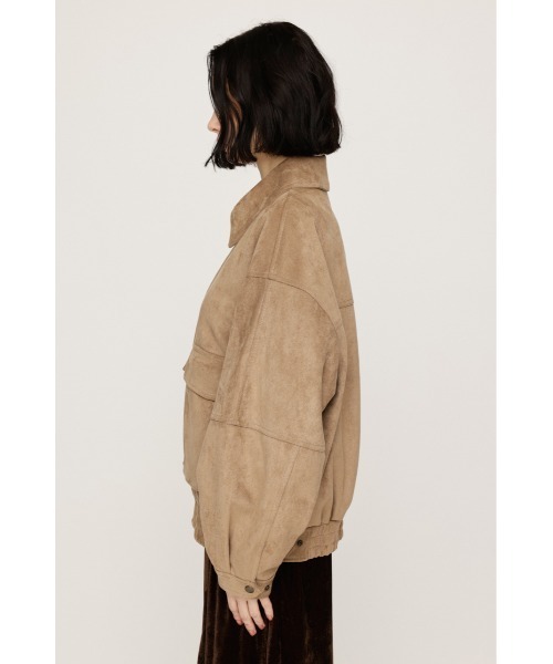 SLY（スライ）の「LIMITED ITEM　F/SUEDE ZIP UP BZ フェイクスエードジップアップブルゾン 秋服 冬服（ブルゾン・レディース・ダークブラウン/ライトブラウン/ベージュ・FREE）」の8枚目の写真