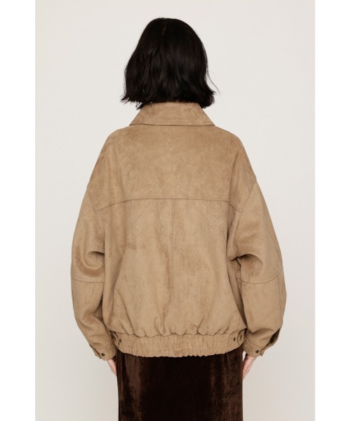 SLY（スライ）の「LIMITED ITEM　F/SUEDE ZIP UP BZ フェイクスエードジップアップブルゾン 秋服 冬服（ブルゾン・レディース・ダークブラウン/ライトブラウン/ベージュ・FREE）」の7枚目の写真