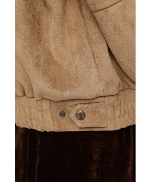 SLY（スライ）の「LIMITED ITEM　F/SUEDE ZIP UP BZ フェイクスエードジップアップブルゾン 秋服 冬服（ブルゾン・レディース・ダークブラウン/ライトブラウン/ベージュ・FREE）」の5枚目の写真