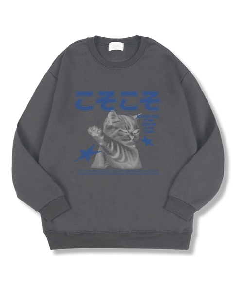 TI.GLAKE(ティーグレイク)の「リブリーロン オーバーサイズ 特殊両面 スウェットTシャツ 4色(スウェット・レディース・ブラック/ネイビー/グレー/チャコール・MEDIUM/LARGE/X-LARGE/XX-LARGE)」の3枚目の写真