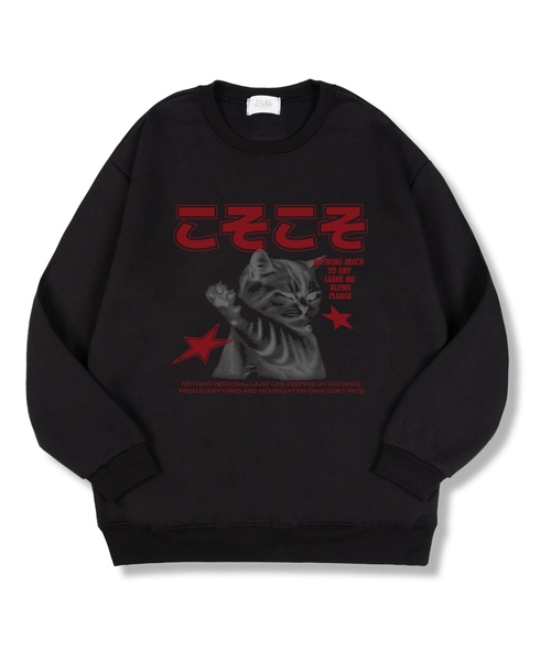 TI.GLAKE(ティーグレイク)の「リブリーロン オーバーサイズ 特殊両面 スウェットTシャツ 4色(スウェット・レディース・ブラック/ネイビー/グレー/チャコール・MEDIUM/LARGE/X-LARGE/XX-LARGE)」の2枚目の写真