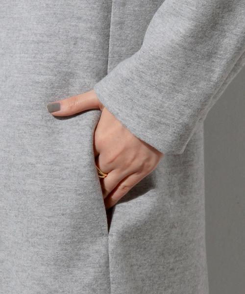 UNITED ARROWS（ユナイテッドアローズ）の「□UBMF W スムース ノーラペル ニット コート（その他アウター・レディース・ブラック/ライトグレー/ライトピンク・FREE）」の14枚目の写真