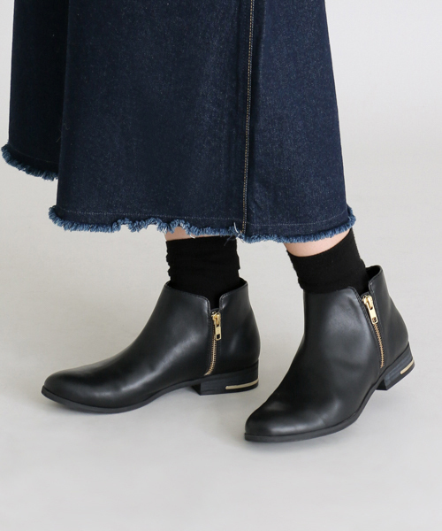 RODE SKO（ロデスコ）の「RODE SKO JACKIE ダブルファスナーショートブーツ（ブーツ・レディース・ダークブラウン/レッド系その他/ブラック・37/36/39/38）」の10枚目の写真