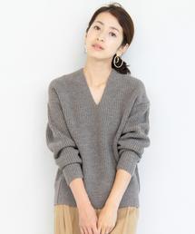 BEAUTY&YOUTH UNITED ARROWS | BY HAMILTON WOOL MIX アゼVネックニット(ニット/セーター)
