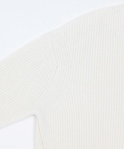 BEAUTY&YOUTH UNITED ARROWS（ビューティーアンドユースユナイテッドアローズ）の「BY HAMILTON WOOL MIX アゼVネックニット◆（ニット/セーター・レディース・オフホワイト/モカ/オレンジ系その他・FREE）」の4枚目の写真