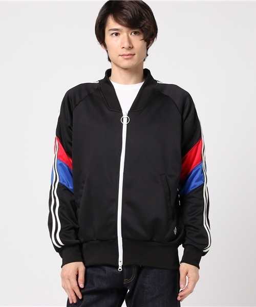 ALDIES（アールディーズ）の「Parklife Track Jacket / パークライフトラックジャケット（ジャージ・メンズ・レッド/ブラック/パープル・MEDIUM/SMALL/LARGE）」の2枚目の写真