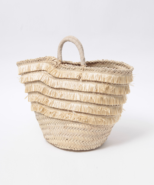 AMERICAN RAG CIE(アメリカンラグシー)の「CATERINA BERTINI フリンジカゴバッグ S(かごバッグ・レディース・ナチュラル・ONE SIZE)」の1枚目の写真