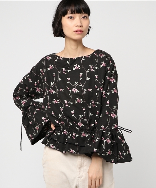 one after another NICE CLAUP（ワンアフターアナザーナイスクラップ）の「総刺繍ブラウス（シャツ/ブラウス・レディース・ピンク/レッド/ブラック・FREE）」の11枚目の写真