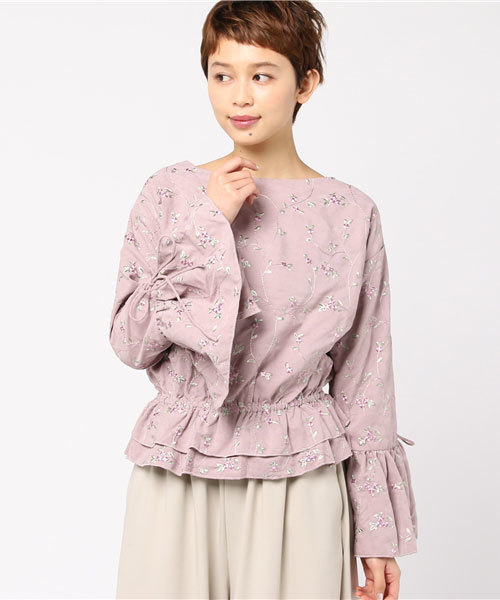 one after another NICE CLAUP（ワンアフターアナザーナイスクラップ）の「総刺繍ブラウス（シャツ/ブラウス・レディース・ピンク/レッド/ブラック・FREE）」の12枚目の写真