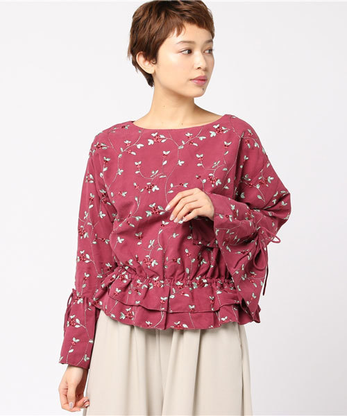 one after another NICE CLAUP（ワンアフターアナザーナイスクラップ）の「総刺繍ブラウス（シャツ/ブラウス・レディース・ピンク/レッド/ブラック・FREE）」の13枚目の写真